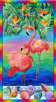 Flamingos Fabric Panel