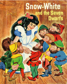 Snow White and the Seven Dwarfs Vintage Look Quilt Fabric Panel