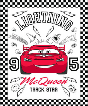 Lightning McQueen Colouring In Fabric Panel