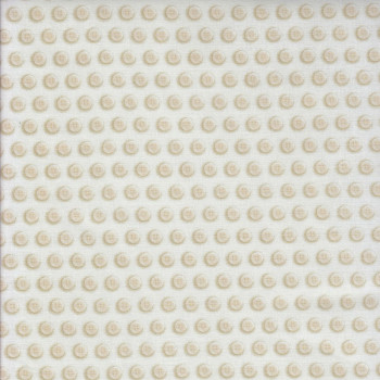Clear Buttons on Cream Quilting Fabric