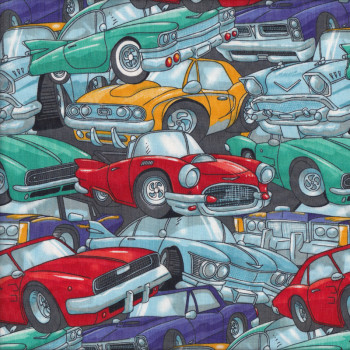 Cartoon Cars Quilting Fabric