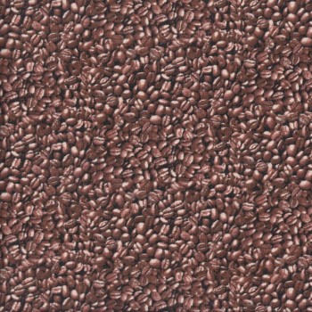 Coffee Beans Roasted Brown Quilting Fabric