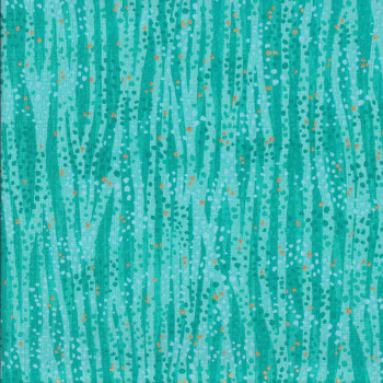 Dewdrop Turquoise with Metallic Spots Quilting Fabric