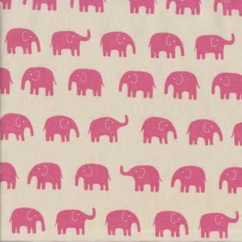 Pink Elephants Fabric