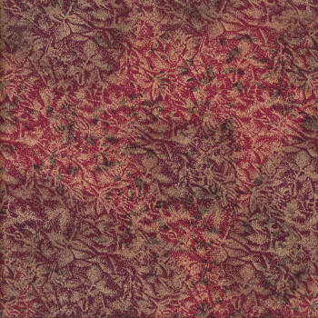 Fairy Frost Metallic Gold on Bordeaux Burgundy Quilting Fabric