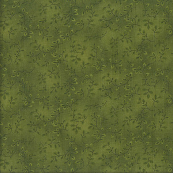 Folio Leaves on Green Quilting Fabric
