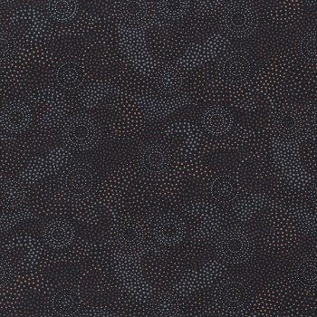 Australian Aboriginal Gooloo Grey Black Dots Quilting Fabric