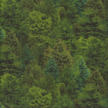 Green Trees Nature Quilting Fabric
