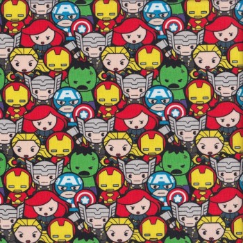 Marvel Kawaii Avengers Assemble Boys Licensed Quilting Fabric