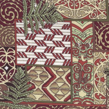 Maori Kowhaiwhai Quilting Fabric