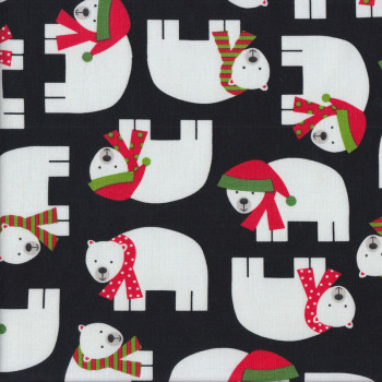 Christmas Polar Bears Quilting Fabric