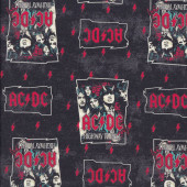 AC/DC Rock Band Highway to Hell Angus Licensed Quilting Fabric