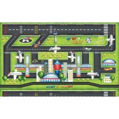 Airport Take Off Planes Runway Boys Quilt Fabric Playmat Panel