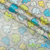ProSoft® Waterproof 1 mil ECO-PUL Print Fabric (W-510) Elephant Toss 