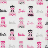 Barbie Girl with Sunglasses on White Licensed Quilting Fabric