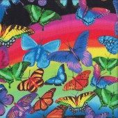 Colourful Pretty Butterflies Butterfly Insect Quilting Fabric