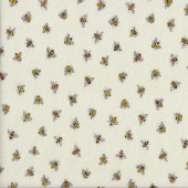 Bees All Over on Cream Bee Haven Quilting Fabric