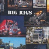 Big Rigs Semi Trailer Trucking Trucks Boys Mens Quilting Fabric