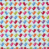 Cute Colourful Birds Quilting Fabric