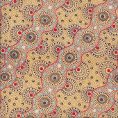 Australian Indigenous Bush Dreamings of Utopia By Tanya Price Quilting Fabric