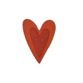 Cute Love Hearts Design Two Hole Button Orange