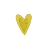 Cute Love Hearts Design Two Hole Button Yellow