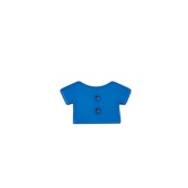 Cute Shirt Design Two Hole Button Blue