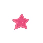 Cute Star Design Two Hole Button Pink