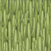 Green Cactus Desert Quilting Fabric