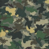 Dinosaurs Green Camo Camouflage Boys Kids Quilting Fabric