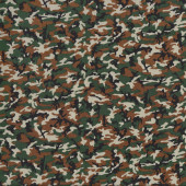 Camouflage Brown Pattern Quilting Fabric