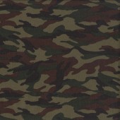 Camouflage Khaki Green Brown Black Quilting Fabric