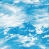Blue Sky Clouds Tropical Escape Nature Landscape Quilting Fabric