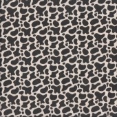 Black Cowhide Design on Cream Cow Hide Quilting Fabric