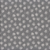 White Daisies on Grey Flowers Quilting Fabric