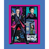 Dr Who Tardis Telephone Box Quilt Fabric Panel 