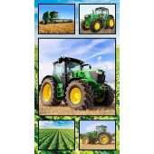 Tractor Crops Farming Country Farm Machines Quilting Fabric Panel