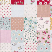Pretty Floral Squares Flowers My Favorite Things Quilting Fabric
