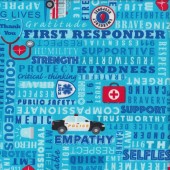 First Responders Police Paramedics Fire Emergency Hospital Quilting Fabric