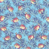 Tropical Fish and Ocean Coral Quilting Fabric
