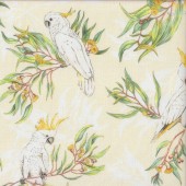 Australian Cockatoos on Gumtree Branches Gumtree Friends Quilting Fabric