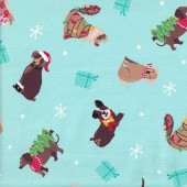 Dachshunds Etc Christmas Trees Holiday Dogs Quilting Fabric