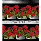 Geraniums Front Porch Quilting Fabric