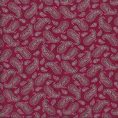 Paisley design red Quilting Fabric