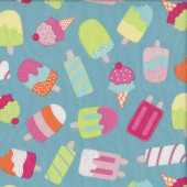 Ice Creams Ice Blocks Chasing Waves Quilting Fabric