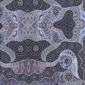 Australian Indigenous Regeneration Purple By Heather Kennedy Quilting Fabric