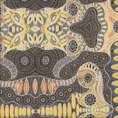 Australian Indigenous Regeneration Yellow By Heather Kennedy Quilting Fabric