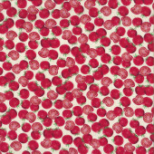 Small Juicy Tomatoes on Cream Healthy Eatery Tomato Quilting Fabric
