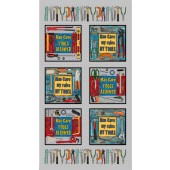 Man Cave My Tools My Rules Mens Boys Quilting Fabric Panel