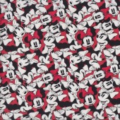 Minnie Mouse on Red Licensed Kids Quilting Fabric